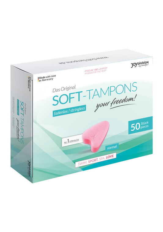 Bestel: Soft Tampons Normal (Box of 50) by Joy Division - bij Happytoys: de erotische sex webshop | liever Happy dan Easy ⭐⭐⭐⭐⭐ - Default Title - 93530 - NATUREL