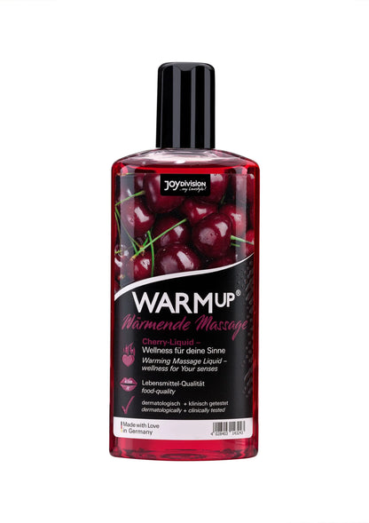 Bestel: Warmup Massage Oil 150 ml by Joy Division - bij Happytoys: de erotische sex webshop | liever Happy dan Easy ⭐⭐⭐⭐⭐ - Cherry - 93539 - CHERRY - 150