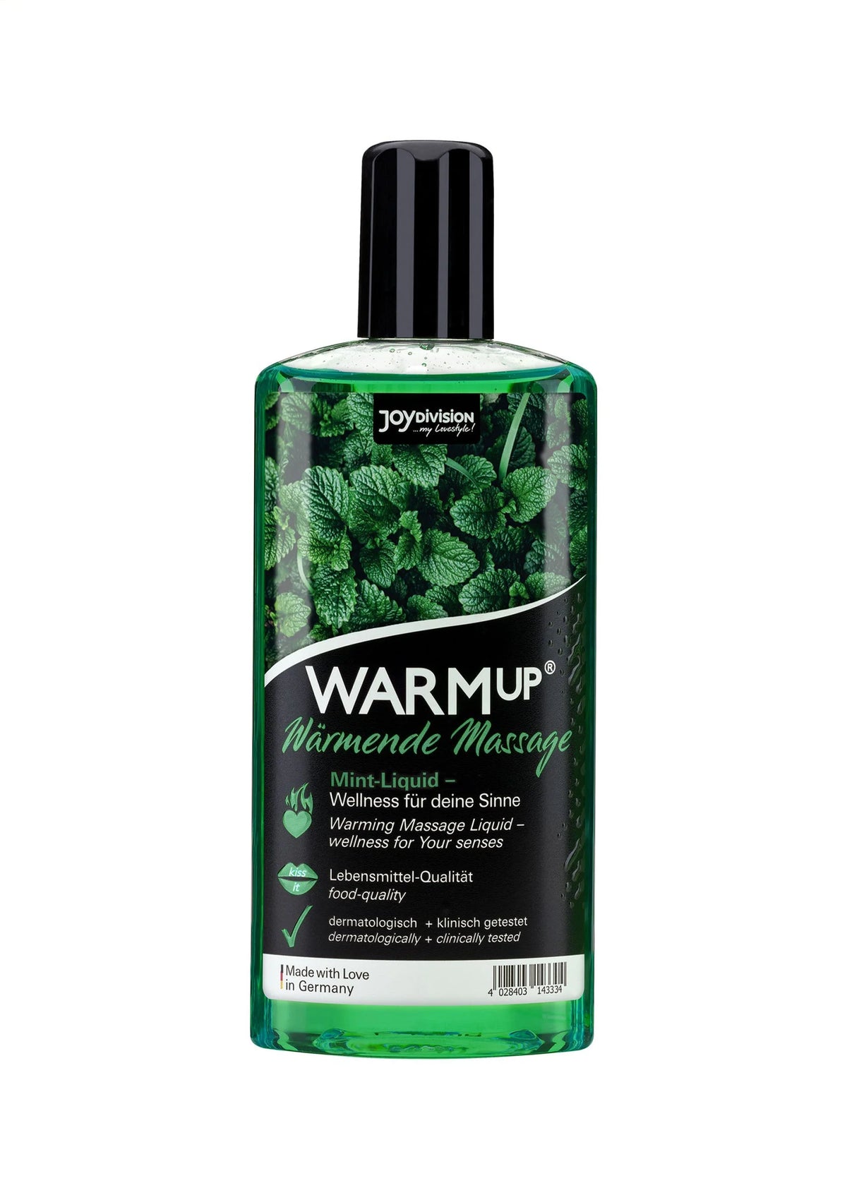 Bestel: Warmup Massage Oil 150 ml by Joy Division - bij Happytoys: de erotische sex webshop | liever Happy dan Easy ⭐⭐⭐⭐⭐ - Mint - 93539 - MINT - 150