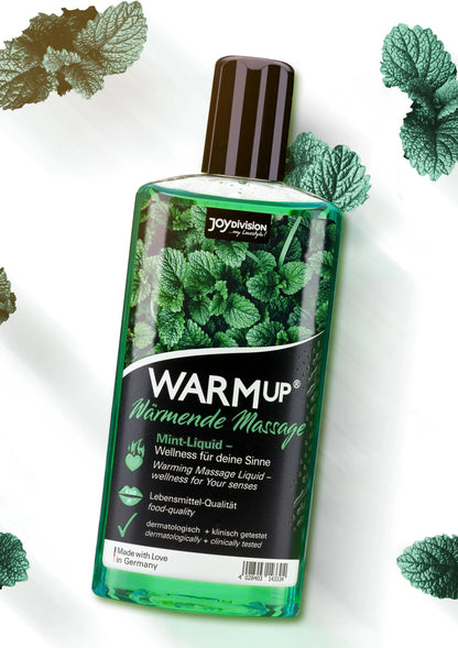 Bestel: Warmup Massage Oil 150 ml by Joy Division - bij Happytoys: de erotische sex webshop | liever Happy dan Easy ⭐⭐⭐⭐⭐