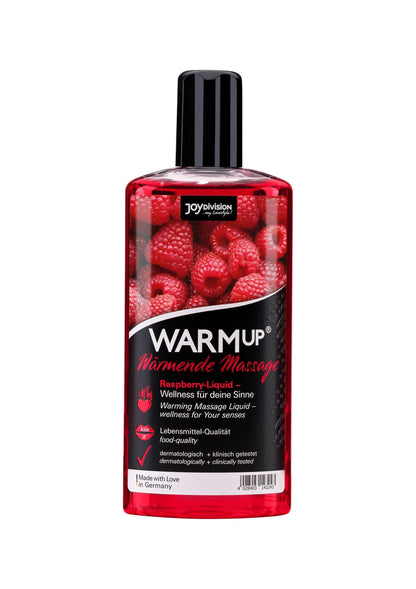 Bestel: Warmup Massage Oil 150 ml by Joy Division - bij Happytoys: de erotische sex webshop | liever Happy dan Easy ⭐⭐⭐⭐⭐ - Raspberry - 93539 - RASPBERRY - 150