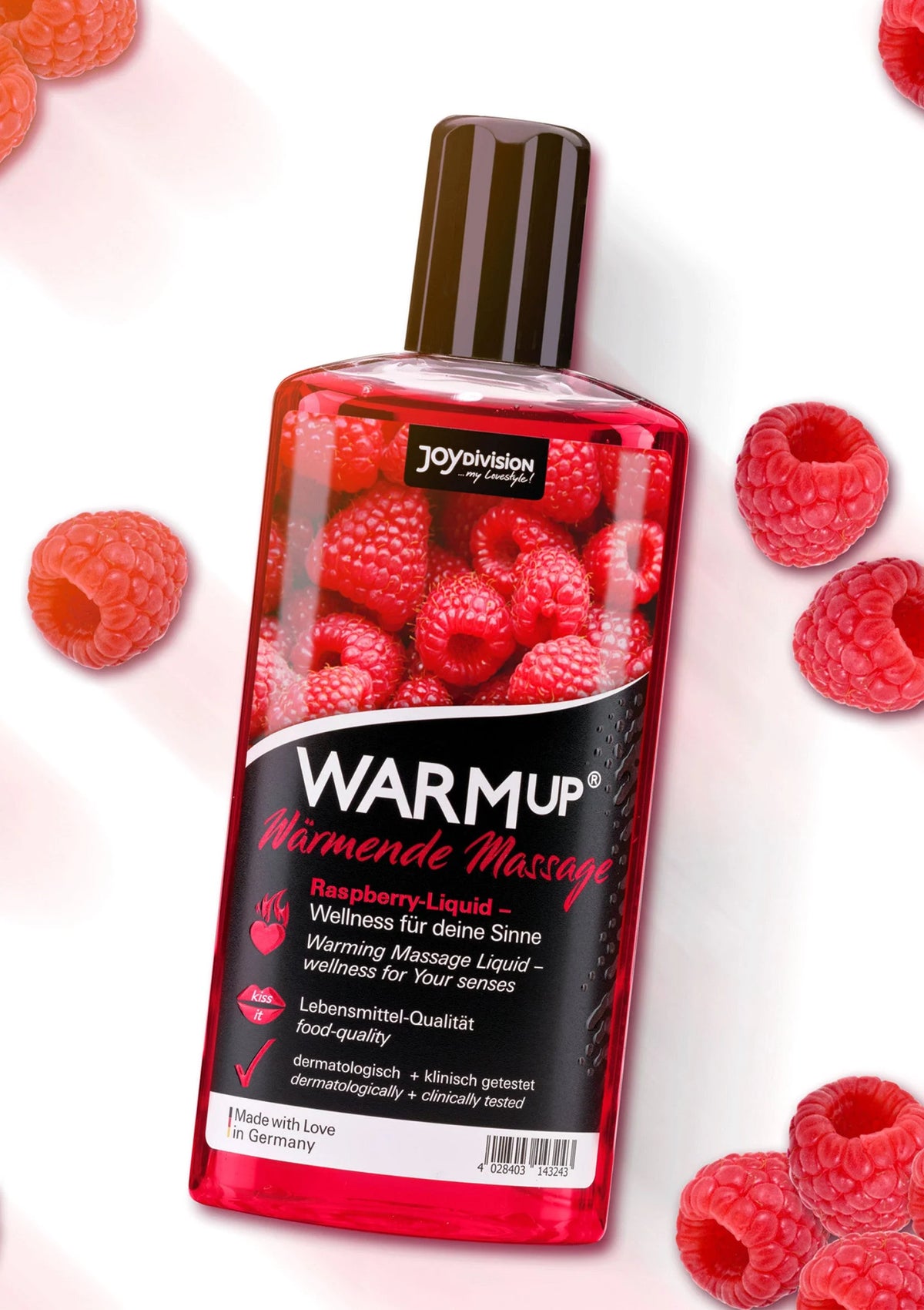 Bestel: Warmup Massage Oil 150 ml by Joy Division - bij Happytoys: de erotische sex webshop | liever Happy dan Easy ⭐⭐⭐⭐⭐