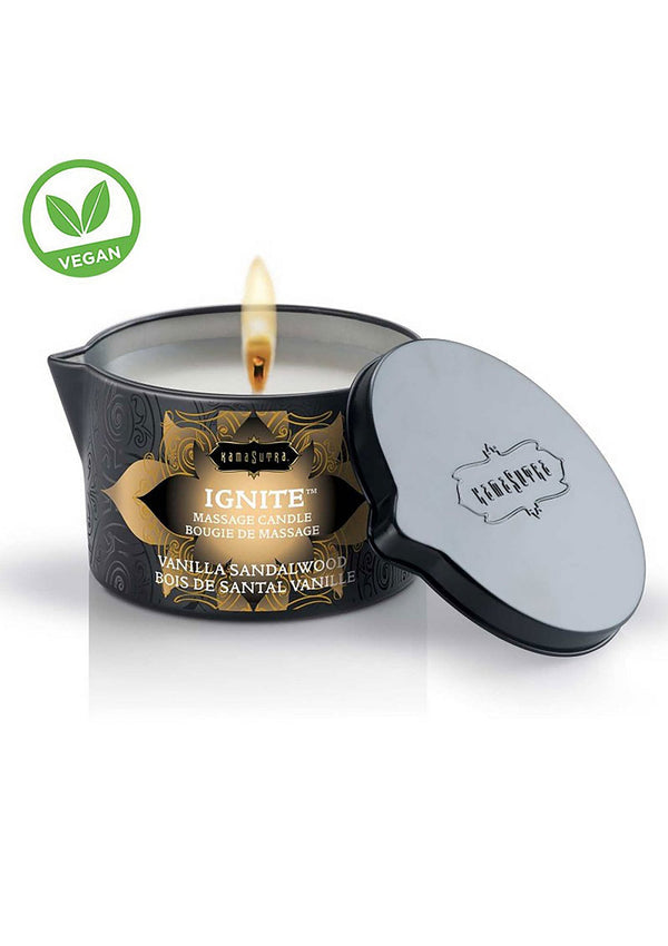 Bestel: Ignite Massage Candle 170 gr by Kamasutra - bij Happytoys: de erotische sex webshop | liever Happy dan Easy ⭐⭐⭐⭐⭐ - Vanilla - 94006 - VANILLA - 170