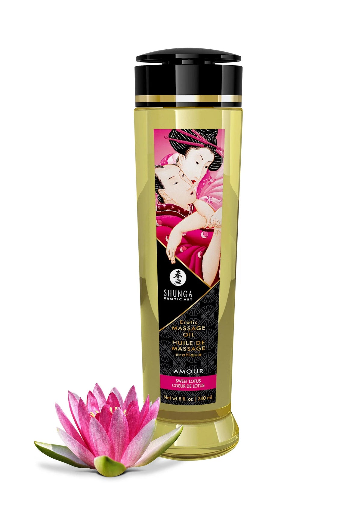 Bestel: Erotic Massage Oil by Shunga - bij Happytoys: de erotische sex webshop | liever Happy dan Easy ⭐⭐⭐⭐⭐ - Lotus - 94501 - LOTUS - 240