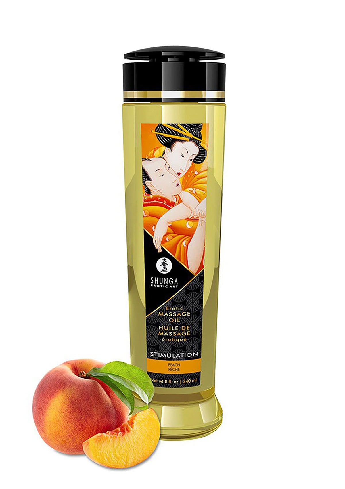 Bestel: Erotic Massage Oil by Shunga - bij Happytoys: de erotische sex webshop | liever Happy dan Easy ⭐⭐⭐⭐⭐ - Peach - 94501 - PEACH - 240