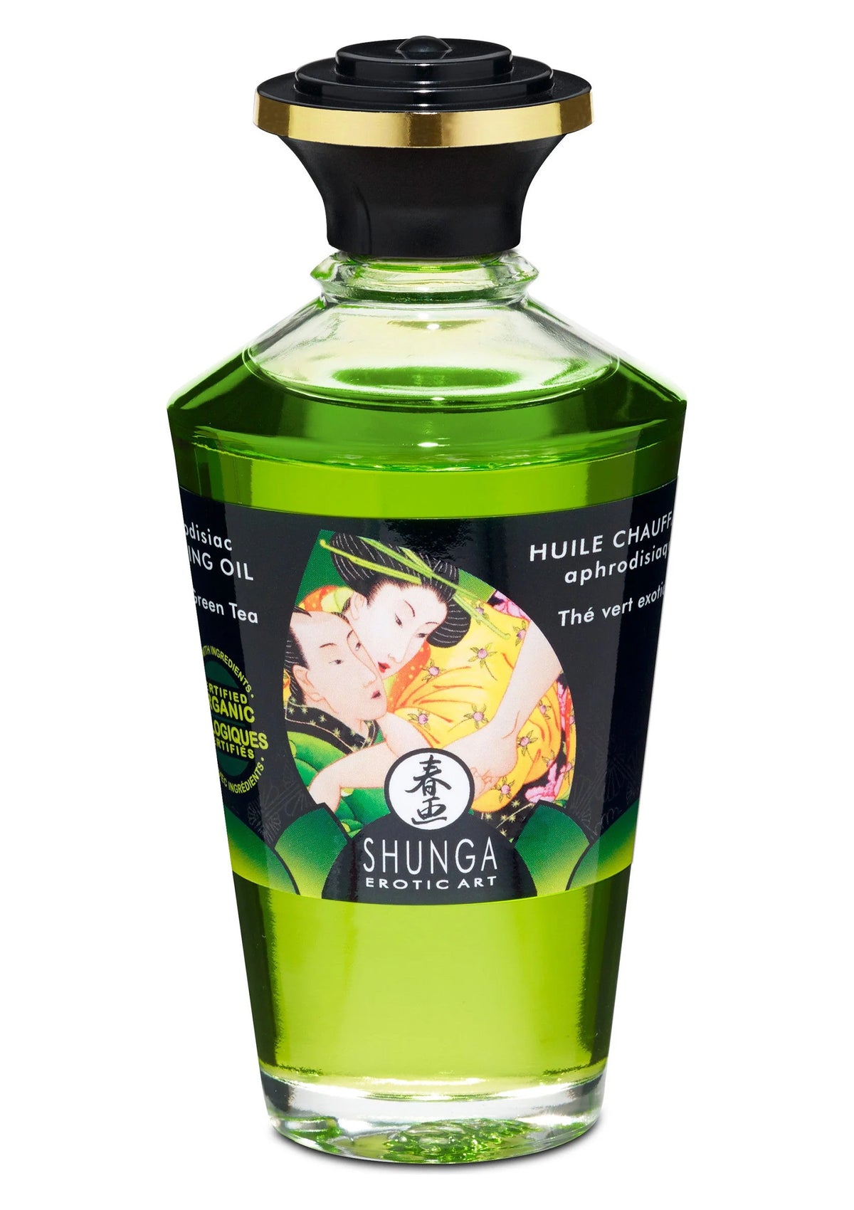 Bestel: Warming Oil - Exotic Green Tea - 100 ml by Shunga - bij Happytoys: de erotische sex webshop | liever Happy dan Easy ⭐⭐⭐⭐⭐