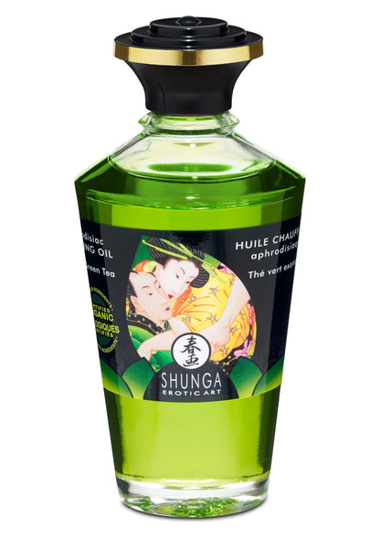 Bestel: Warming Oil - Exotic Green Tea - 100 ml by Shunga - bij Happytoys: de erotische sex webshop | liever Happy dan Easy ⭐⭐⭐⭐⭐