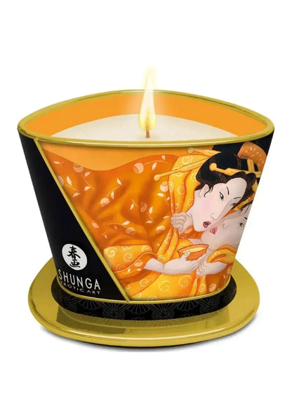 Bestel: Massage candle 170 ml by Shunga - bij Happytoys: de erotische sex webshop | liever Happy dan Easy ⭐⭐⭐⭐⭐ - Mango - 94513 - MANGO - 170