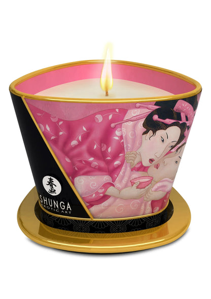 Bestel: Massage candle 170 ml by Shunga - bij Happytoys: de erotische sex webshop | liever Happy dan Easy ⭐⭐⭐⭐⭐ - Rose - 94513 - ROSE - 170