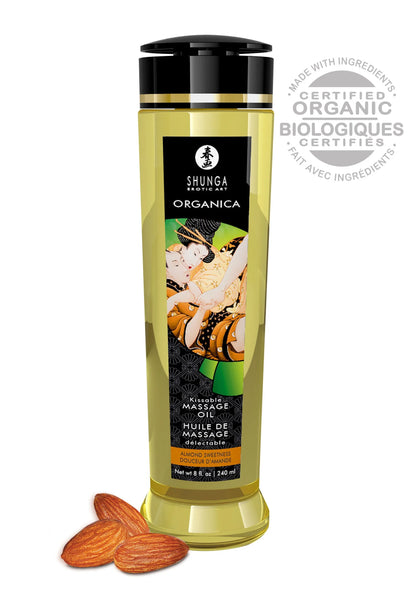 Bestel: Organica Kissable Oil by Shunga - bij Happytoys: de erotische sex webshop | liever Happy dan Easy ⭐⭐⭐⭐⭐ - Almond - 94514 - ALMOND - 240