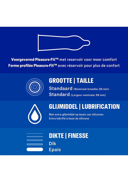 Bestel: Condoms NL / FR Extra Safe 6x3 pieces by Durex - bij Happytoys: de erotische sex webshop | liever Happy dan Easy ⭐⭐⭐⭐⭐