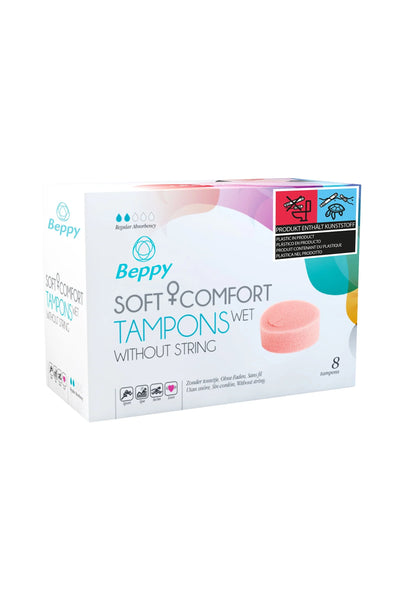 Bestel: Soft & Comfort Wet 8pcs by Beppy - bij Happytoys: de erotische sex webshop | liever Happy dan Easy ⭐⭐⭐⭐⭐ - Default Title - 96205 - NATUREL