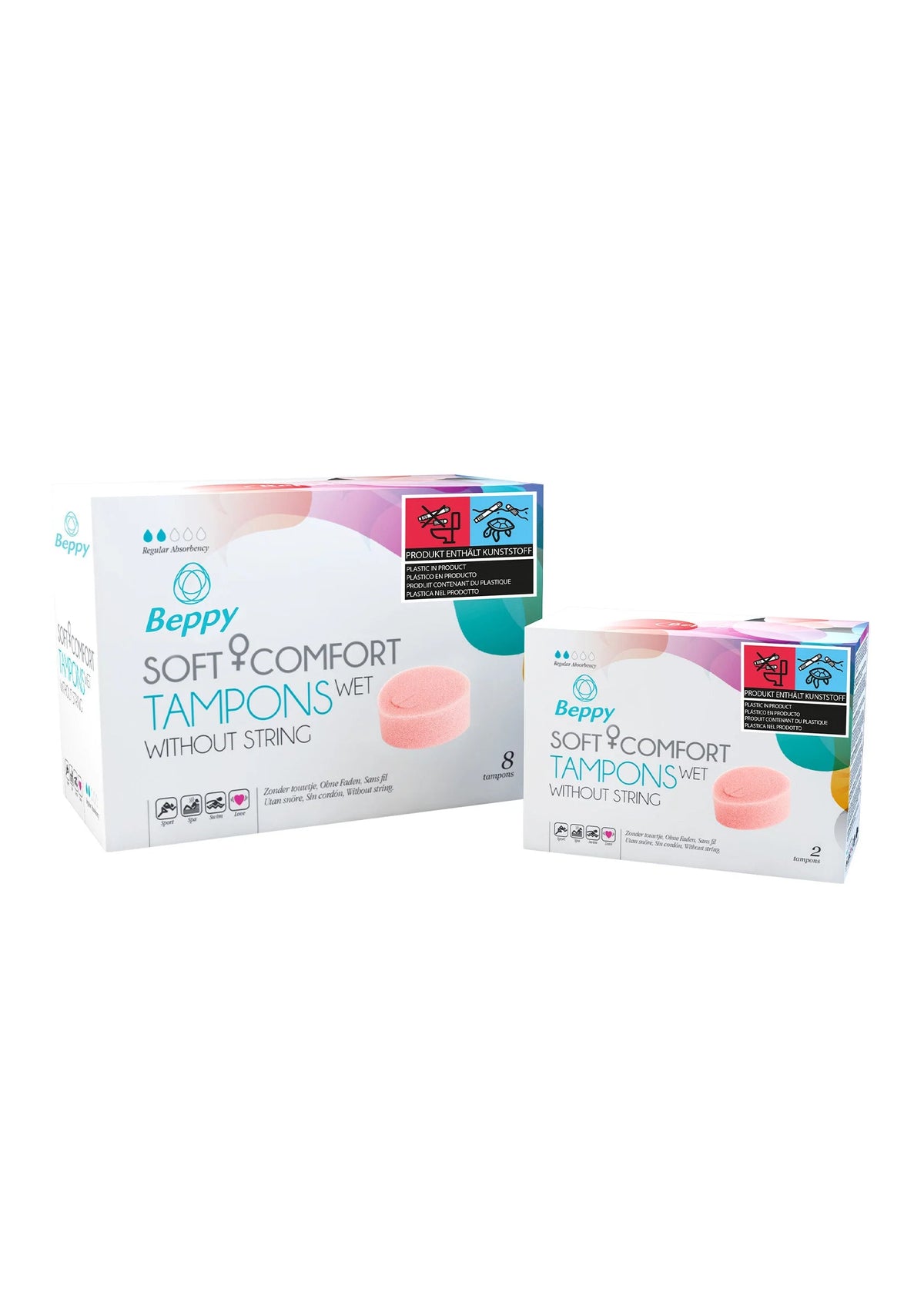 Bestel: Soft & Comfort Wet 8pcs by Beppy - bij Happytoys: de erotische sex webshop | liever Happy dan Easy ⭐⭐⭐⭐⭐