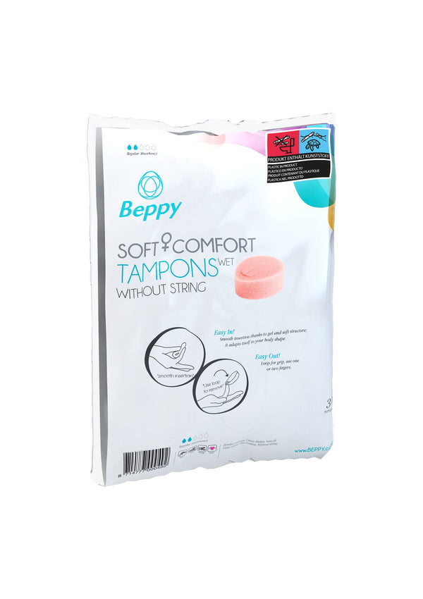 Bestel: Soft & Comfort Wet Tampons 30 pcs by Beppy - bij Happytoys: de erotische sex webshop | liever Happy dan Easy ⭐⭐⭐⭐⭐ - Default Title - 96206 - NATUREL