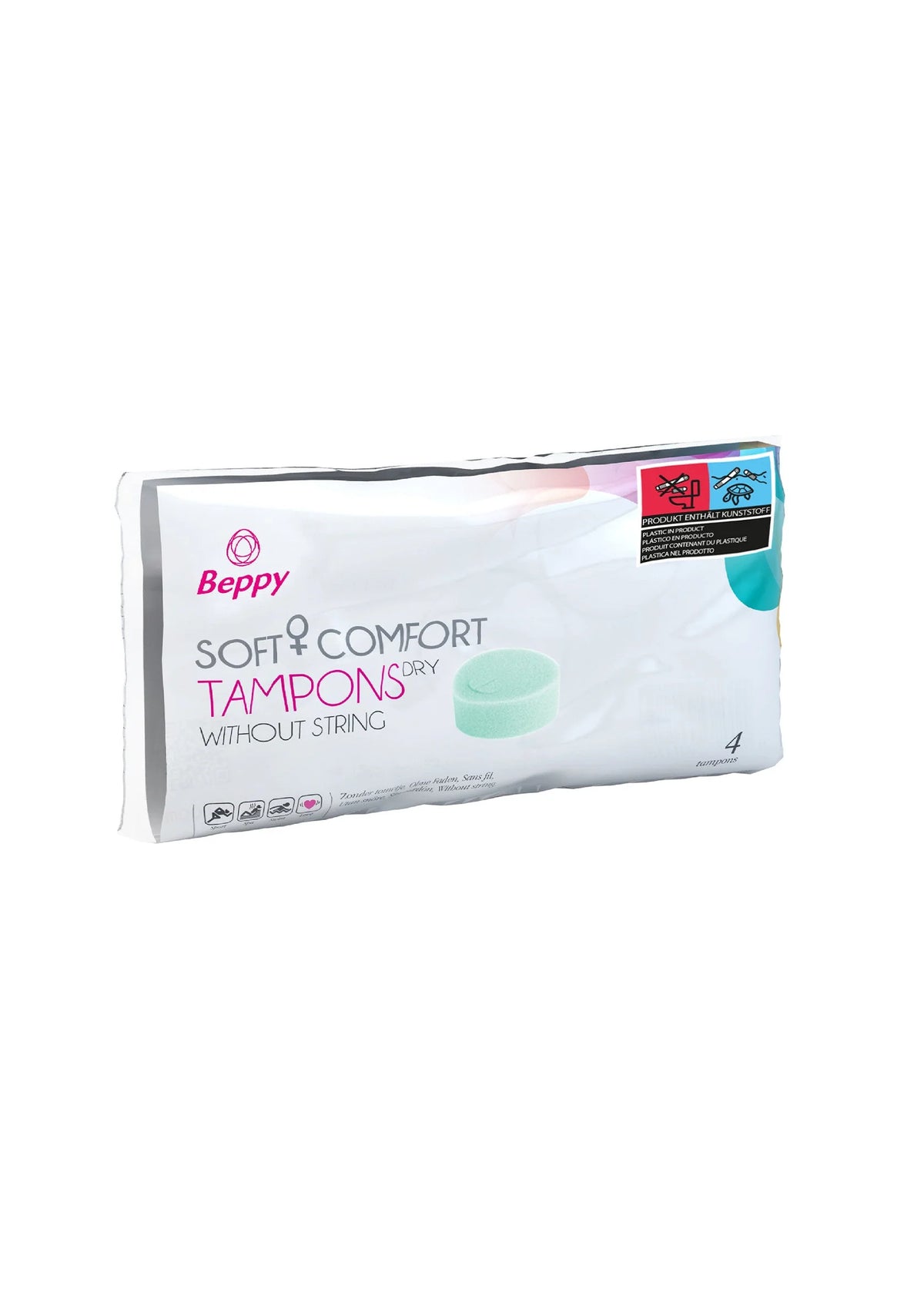 Bestel: Soft & Comfort Dry Tampons 4 pcs by Beppy - bij Happytoys: de erotische sex webshop | liever Happy dan Easy ⭐⭐⭐⭐⭐ - Default Title - 96208 - NATUREL