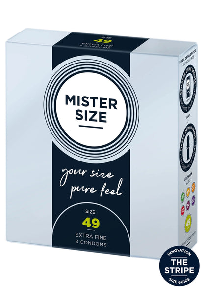Bestel: MISTER SIZE 49mm Condoms 3pcs by Mister Size - bij Happytoys: de erotische sex webshop | liever Happy dan Easy ⭐⭐⭐⭐⭐ - Default Title - 97111 - NATUREL