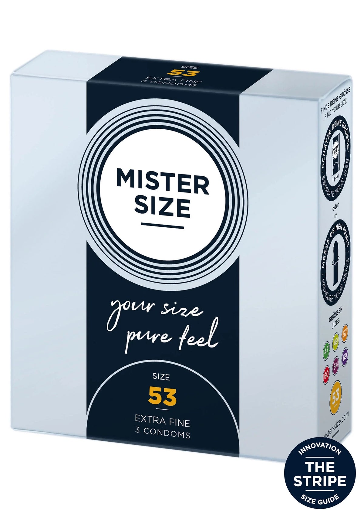Bestel: 53mm Condoms 3pcs BY Mister Size - bij Happytoys: de erotische sex webshop | liever Happy dan Easy ⭐⭐⭐⭐⭐ - Default Title - 97112 - NATUREL