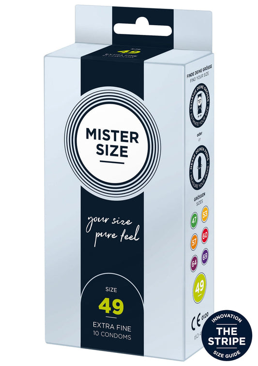 Bestel: 49mm Condoms 10pcs by Mister Size - bij Happytoys: de erotische sex webshop | liever Happy dan Easy ⭐⭐⭐⭐⭐ - Default Title - 97121 - NATUREL