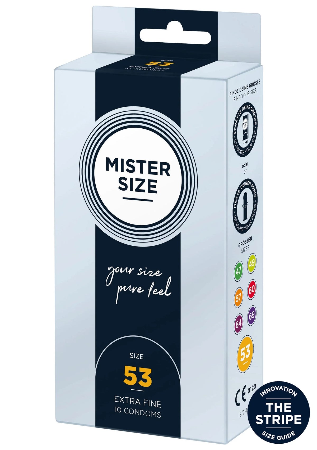 Bestel: 53mm Condoms 10pcs by Mister Size - bij Happytoys: de erotische sex webshop | liever Happy dan Easy ⭐⭐⭐⭐⭐ - Default Title - 97122 - NATUREL