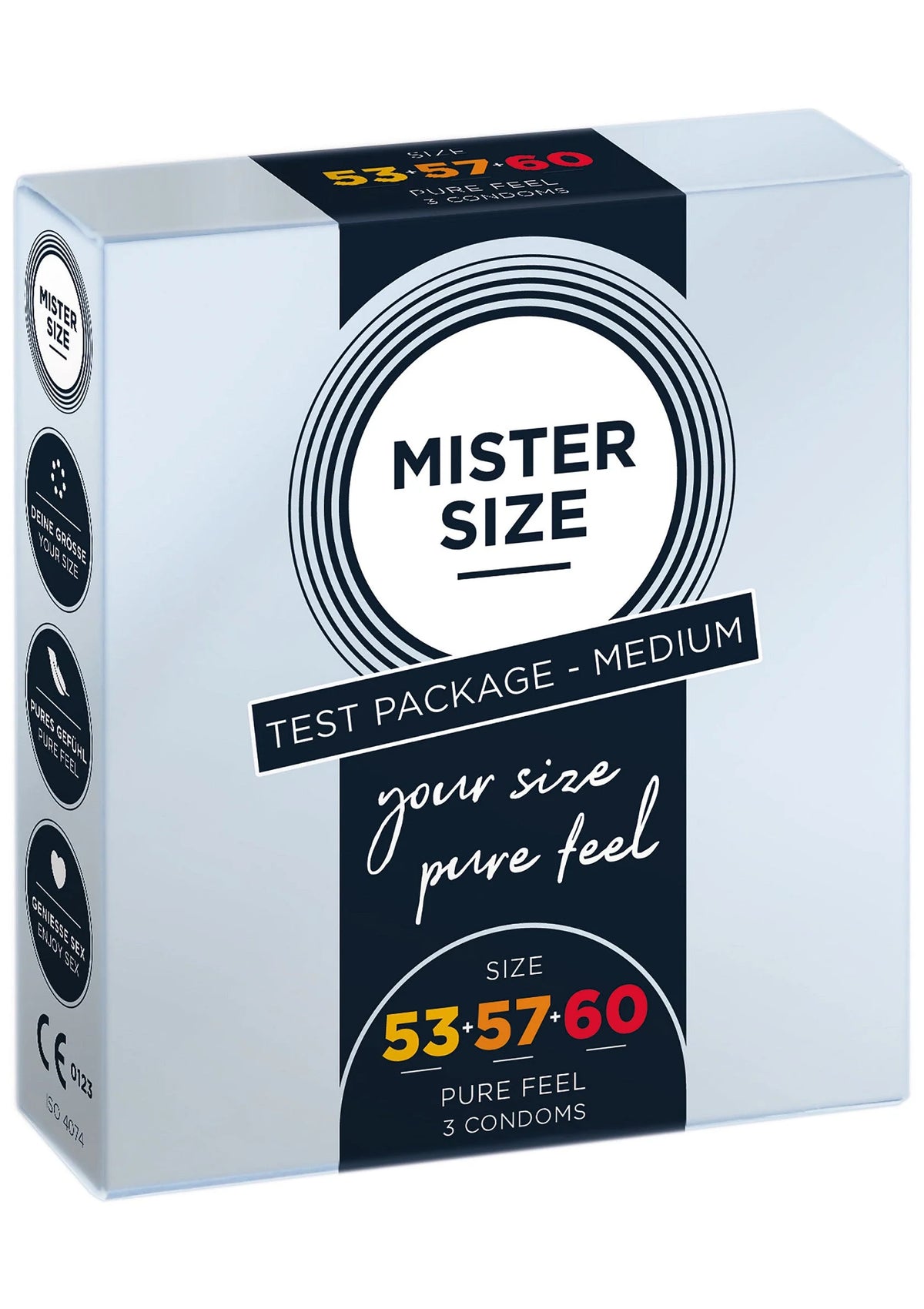 Bestel: Condooms 53 - 57 - 60mm 3 - pack by Mister Size - bij Happytoys: de erotische sex webshop | liever Happy dan Easy ⭐⭐⭐⭐⭐