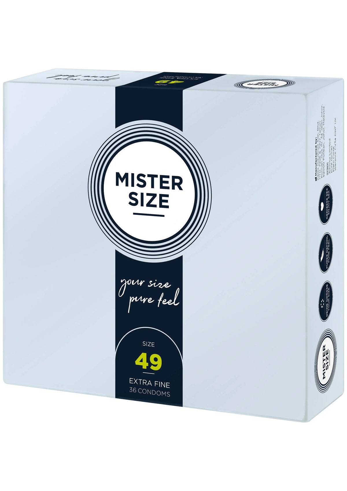 Bestel: MISTER SIZE 49mm Condoms 36pcs - bij Happytoys: de erotische sex webshop | liever Happy dan Easy ⭐⭐⭐⭐⭐ - Default Title - 97131 - NATUREL