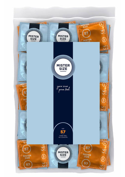 Bestel: MISTER SIZE 57mm Condoms 100pcs - bij Happytoys: de erotische sex webshop | liever Happy dan Easy ⭐⭐⭐⭐⭐ - Default Title - 97143 - NATUREL