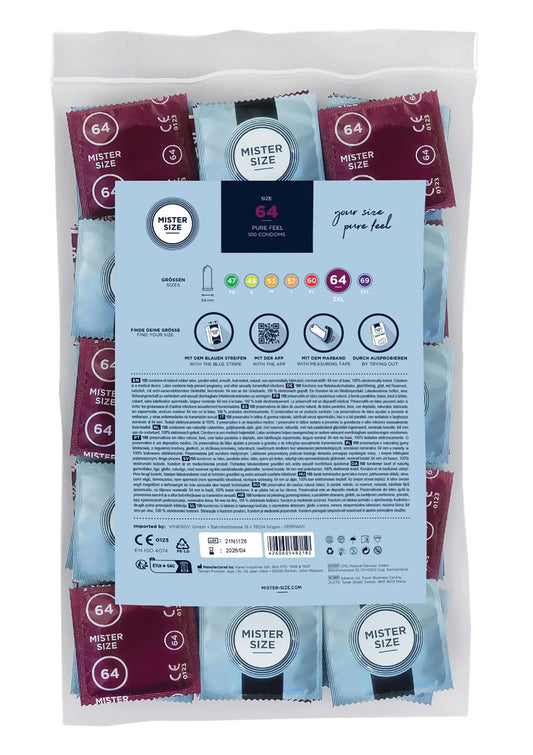 Bestel: MISTER SIZE 64mm Condoms 100pcs - bij Happytoys: de erotische sex webshop | liever Happy dan Easy ⭐⭐⭐⭐⭐