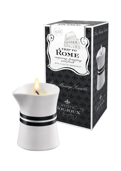 Bestel: Massage Candle Rome 120 gr by Petit Joujoux - bij Happytoys: de erotische sex webshop | liever Happy dan Easy ⭐⭐⭐⭐⭐ - Default Title - 97301 - ROME - 120