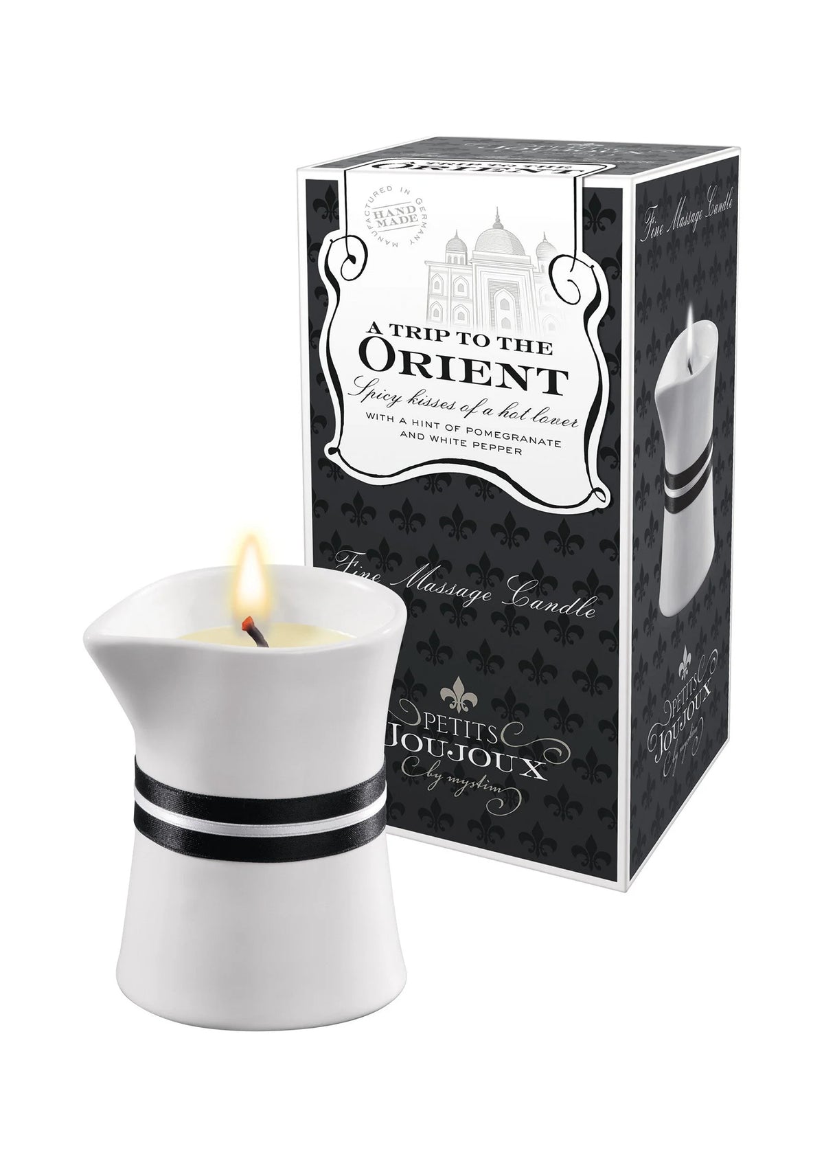 Bestel: Massage Candle Orient 120 gr by Petit JouJoux - bij Happytoys: de erotische sex webshop | liever Happy dan Easy ⭐⭐⭐⭐⭐ - Default Title - 97304 - ORIENT - 120