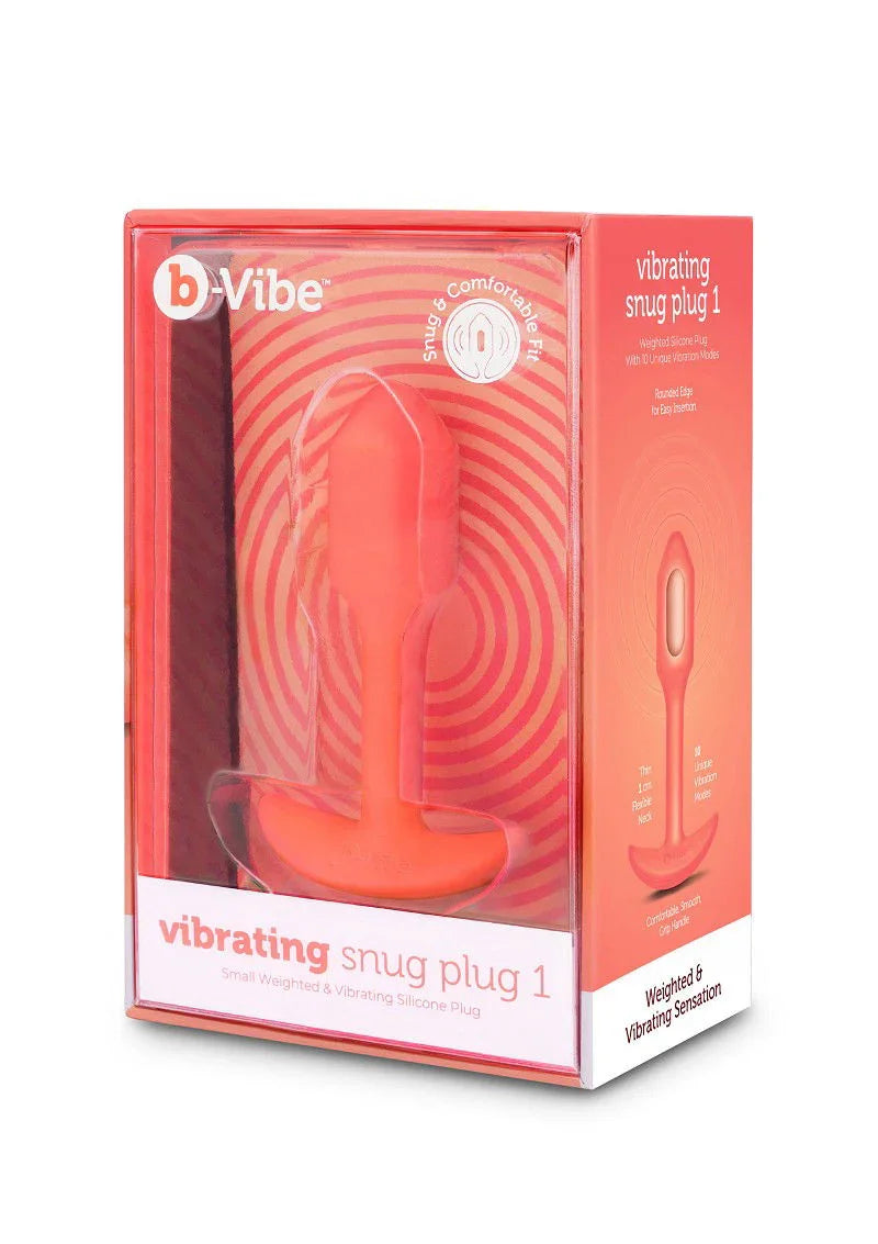 ♂ ♀ B-Vibe Vibrating Snug Plug S - Happytoys Sexshop: online sex shop for Feeling Happy & Easy 😊 - Discreet geleverd