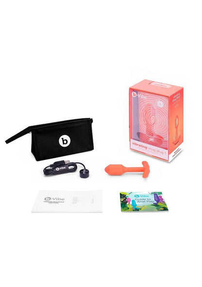 ♂ ♀ B-Vibe Vibrating Snug Plug S - Happytoys Sexshop: online sex shop for Feeling Happy & Easy 😊 - Discreet geleverd