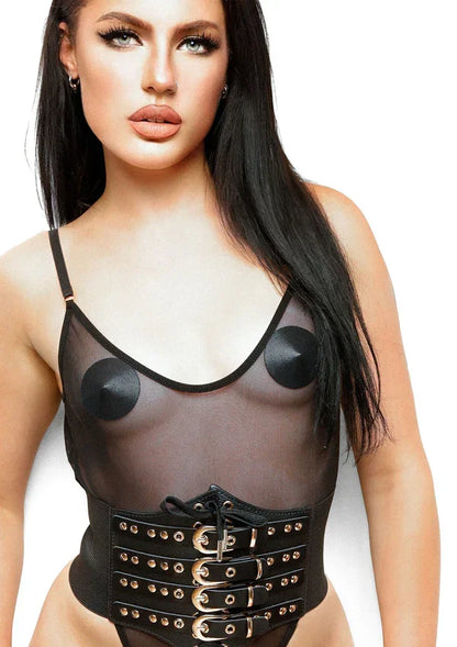 Buckled Front Waist Cincher by Kinky Diva - Happytoys Sexshop: online sex shop for Feeling Happy & Easy 😊 - Discreet geleverd