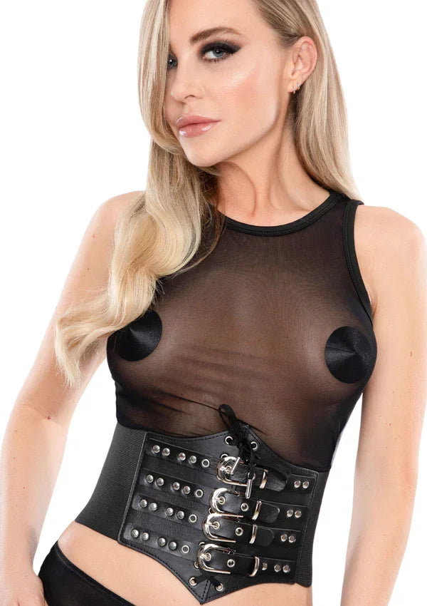 Buckled Front Waist Cincher by Kinky Diva - Happytoys Sexshop: online sex shop for Feeling Happy & Easy 😊 - Discreet geleverd