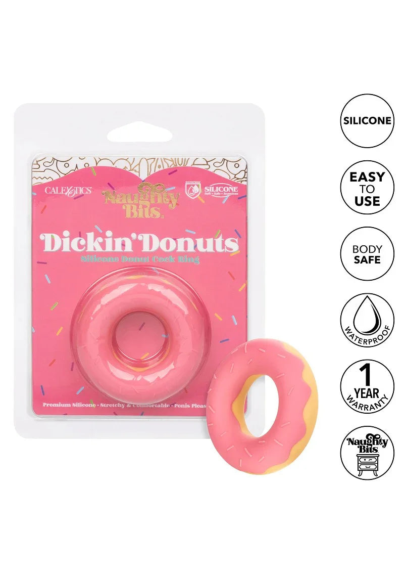 Naughty Bits Dickin’ Donuts Silicone Donut Cock RIng by CalExotics - Happytoys Sexshop: online sex shop for Feeling Happy & Easy 😊 - Discreet geleverd