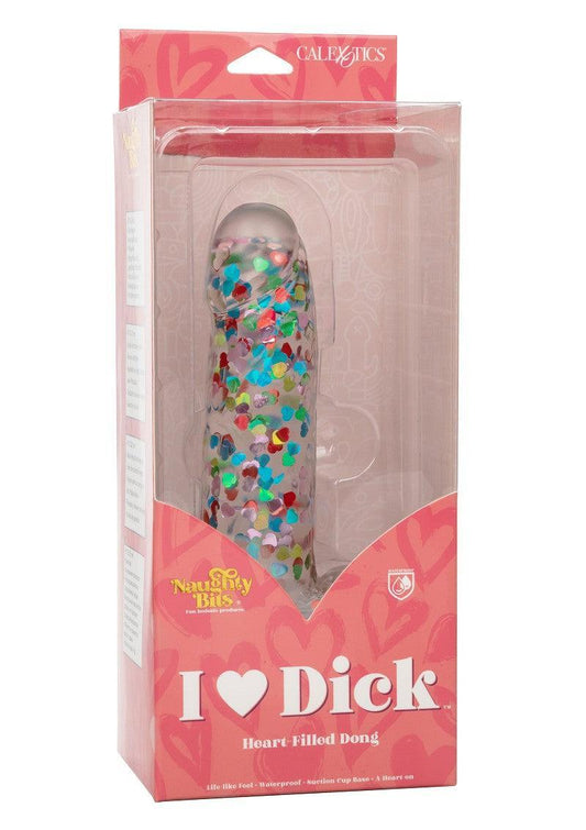 Naughty Bits I Love Dick Heart-filled Dong by CalExotics - Happytoys Sexshop: online sex shop for Feeling Happy & Easy 😊 - Discreet geleverd