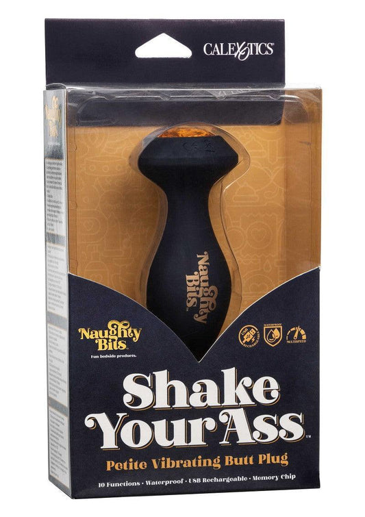 ♂ ♀ CalExotics Naughty Bits Shake Your Ass Petite Vibrating Butt Plug - Happytoys Sexshop: online sex shop for Feeling Happy & Easy 😊 - Discreet geleverd