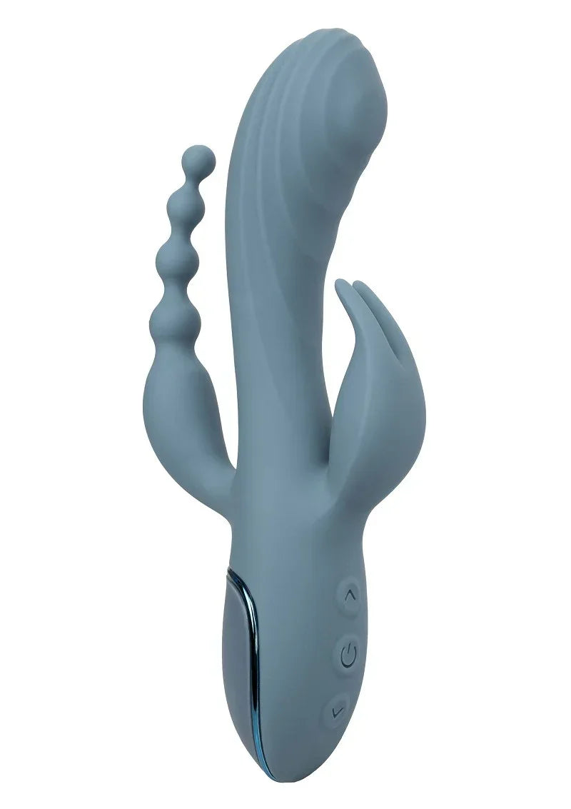 ♀ CalExotics III Triple Ecstasy triple vibrator - Happytoys Sexshop: online sex shop for Feeling Happy & Easy 😊 - Discreet geleverd