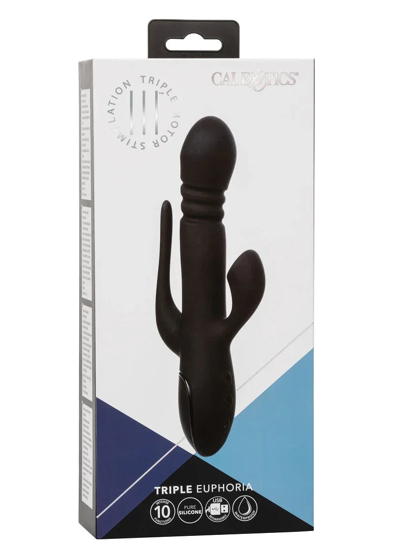 Triple Euphoria 3 double vibrator by CalExotics - Happytoys Sexshop: online sex shop for Feeling Happy & Easy 😊 - Discreet geleverd