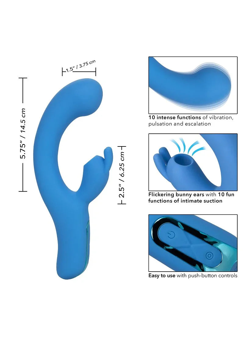 Jack Rabbit Elite Suction Rabbit vibrator by CalExotics - Happytoys Sexshop: online sex shop for Feeling Happy & Easy 😊 - Discreet geleverd