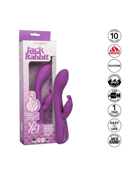 Jack Rabbit Elite Warming Rabbit vibrator by CalExotics - Happytoys Sexshop: online sex shop for Feeling Happy & Easy 😊 - Discreet geleverd