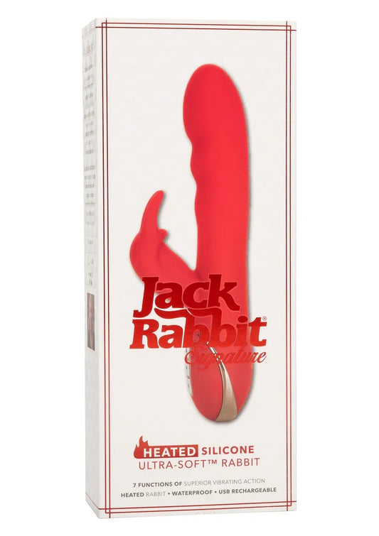 Jack Rabbit Signature Heated Silicone Ultra-Soft Rabbit by CalExotics - Happytoys Sexshop: online sex shop for Feeling Happy & Easy 😊 - Discreet geleverd