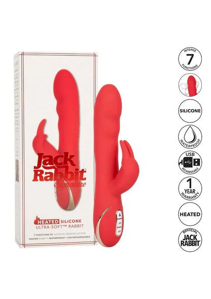 CalExoticsJackRabbitSignatureHeatedSiliconeUltra-SoftRabbit9 @ Happytoys Sexshop: online sex shop for Feeling Happy & Easy 😊 the erotic store owned by a woman