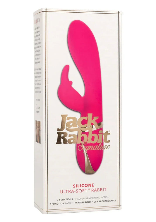 Jack Rabbit Signature Silicone Ultra-Soft Rabbit vibrator by CalExotics - Happytoys Sexshop: online sex shop for Feeling Happy & Easy 😊 - Discreet geleverd