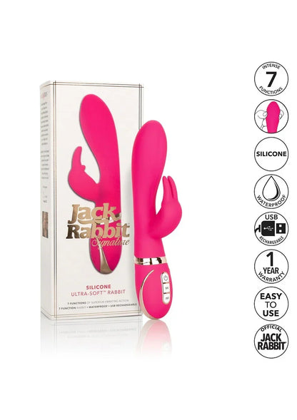 CalExoticsJackRabbitSignatureSiliconeUltra-SoftRabbit9 @ Happytoys Sexshop: online sex shop for Feeling Happy & Easy 😊 the erotic store owned by a woman