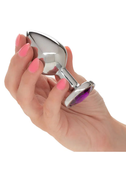 Jewel Large Amethyst Plug by CalExotics - Happytoys Sexshop: online sex shop for Feeling Happy & Easy 😊 - Discreet geleverd