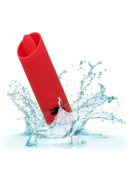 Kyst Flicker mini lipstick vibrator met tong by CalExotics - Happytoys Sexshop: online sex shop for Feeling Happy & Easy 😊 - Discreet geleverd