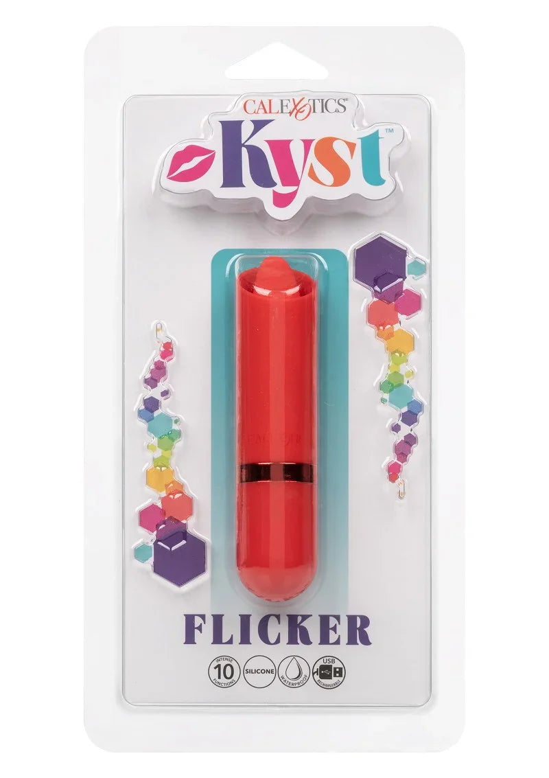 Kyst Flicker mini lipstick vibrator met tong by CalExotics - Happytoys Sexshop: online sex shop for Feeling Happy & Easy 😊 - Discreet geleverd