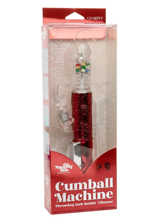 Naughty Bits Cumball Machine Thrusting Jack Rabbit Vibrator by CalExotics - Happytoys Sexshop: online sex shop for Feeling Happy & Easy 😊 - Discreet geleverd