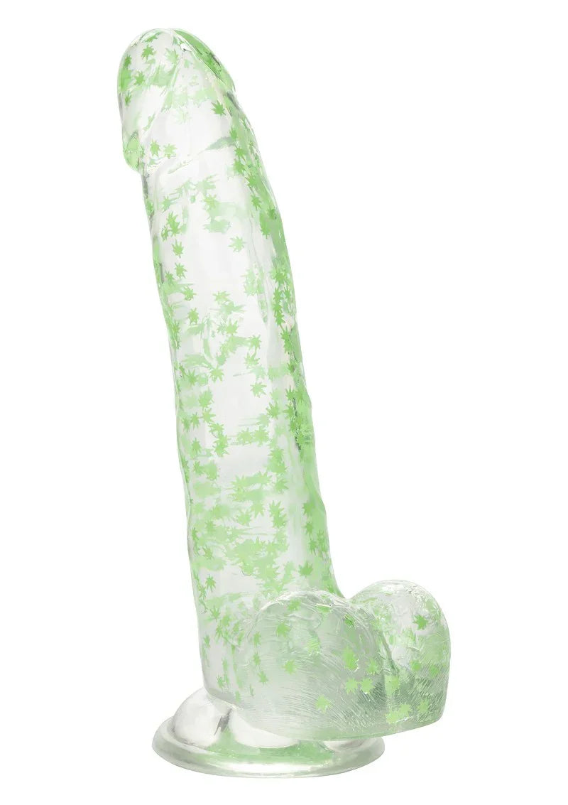 Naughty Bits I Leaf Dick Glow-In-The-Dark Weed Leaf Dildo by CalExotics - Happytoys Sexshop: online sex shop for Feeling Happy & Easy 😊 - Discreet geleverd