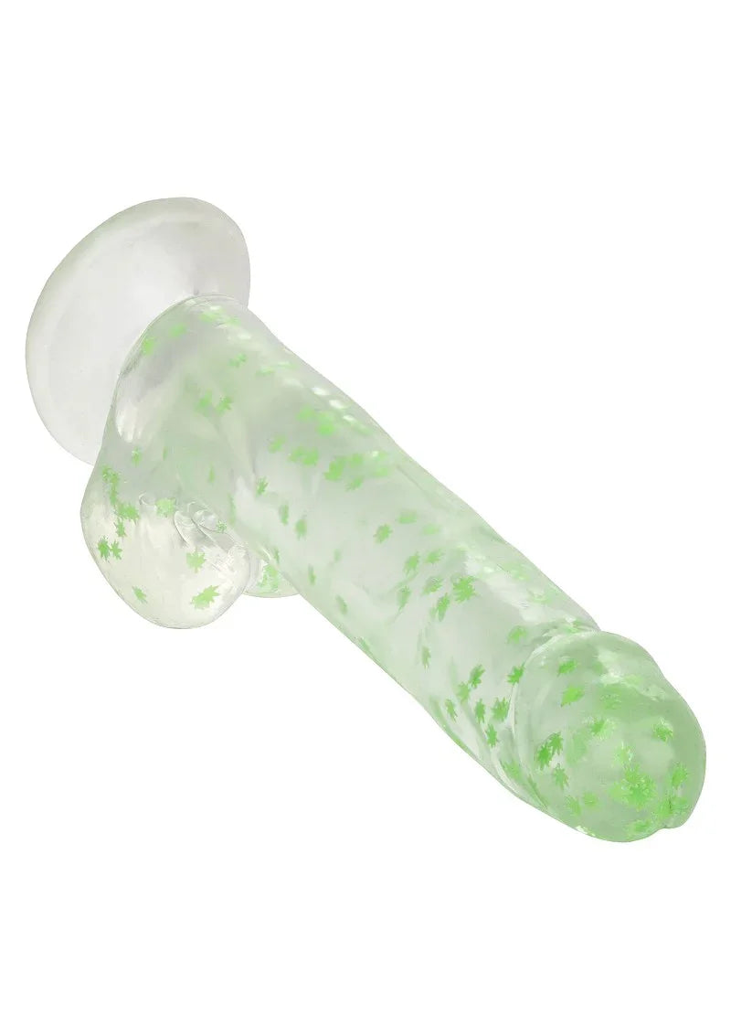 Naughty Bits I Leaf Dick Glow-In-The-Dark Weed Leaf Dildo by CalExotics - Happytoys Sexshop: online sex shop for Feeling Happy & Easy 😊 - Discreet geleverd